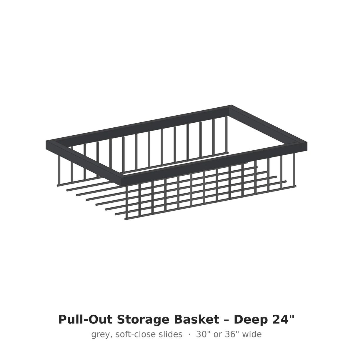 Pull-Out Storage Basket – Deep 24" – Coastal Closet