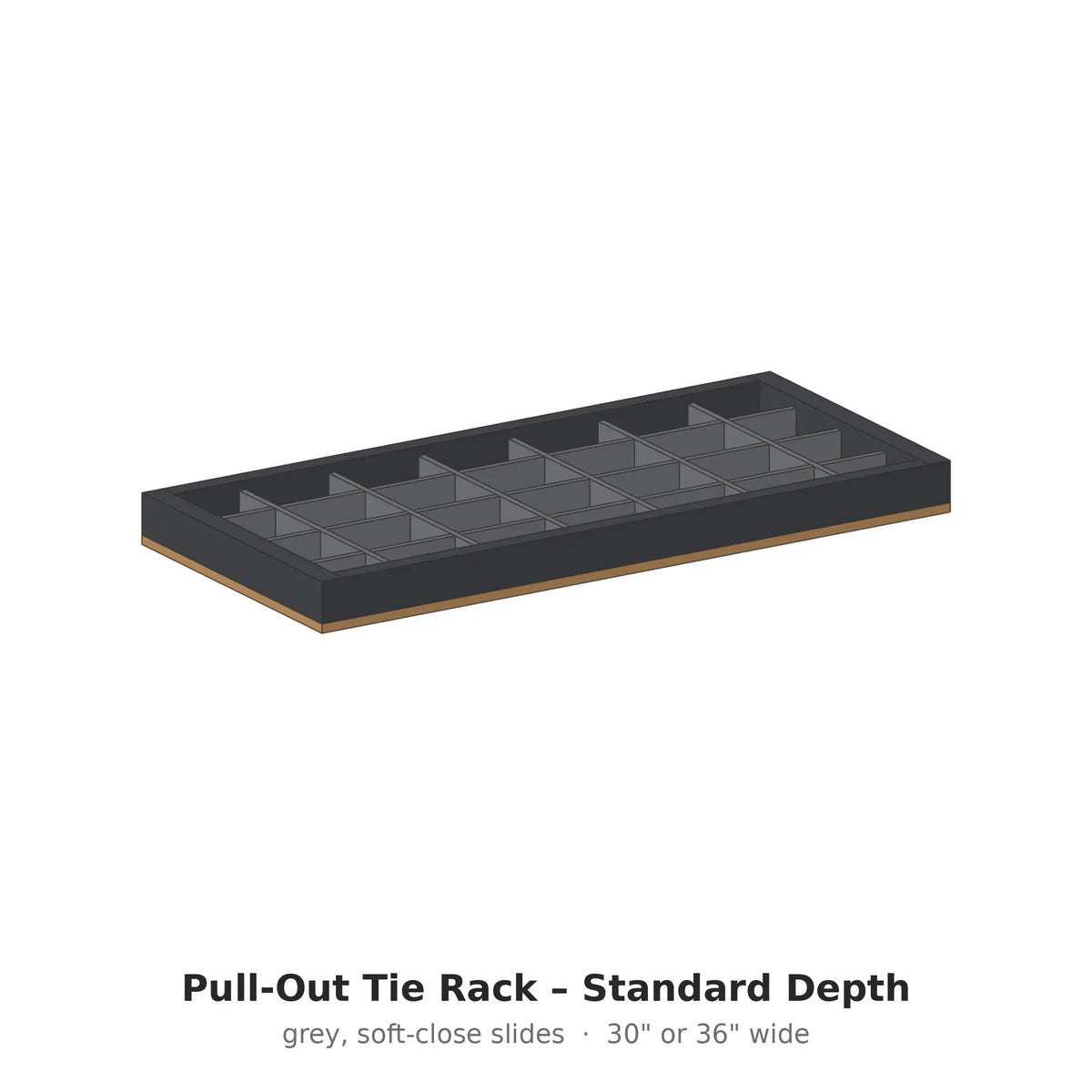 Pull-Out Tie Rack – Standard Depth – Coastal Closet
