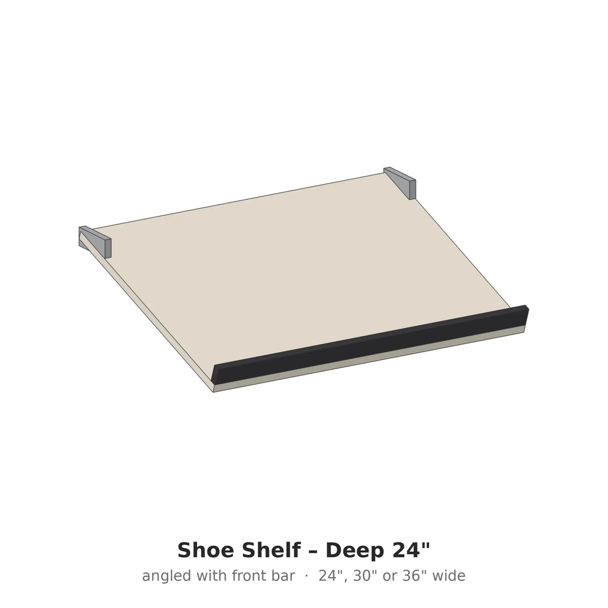 Shoe Shelf – Deep 24" – Coastal Closet