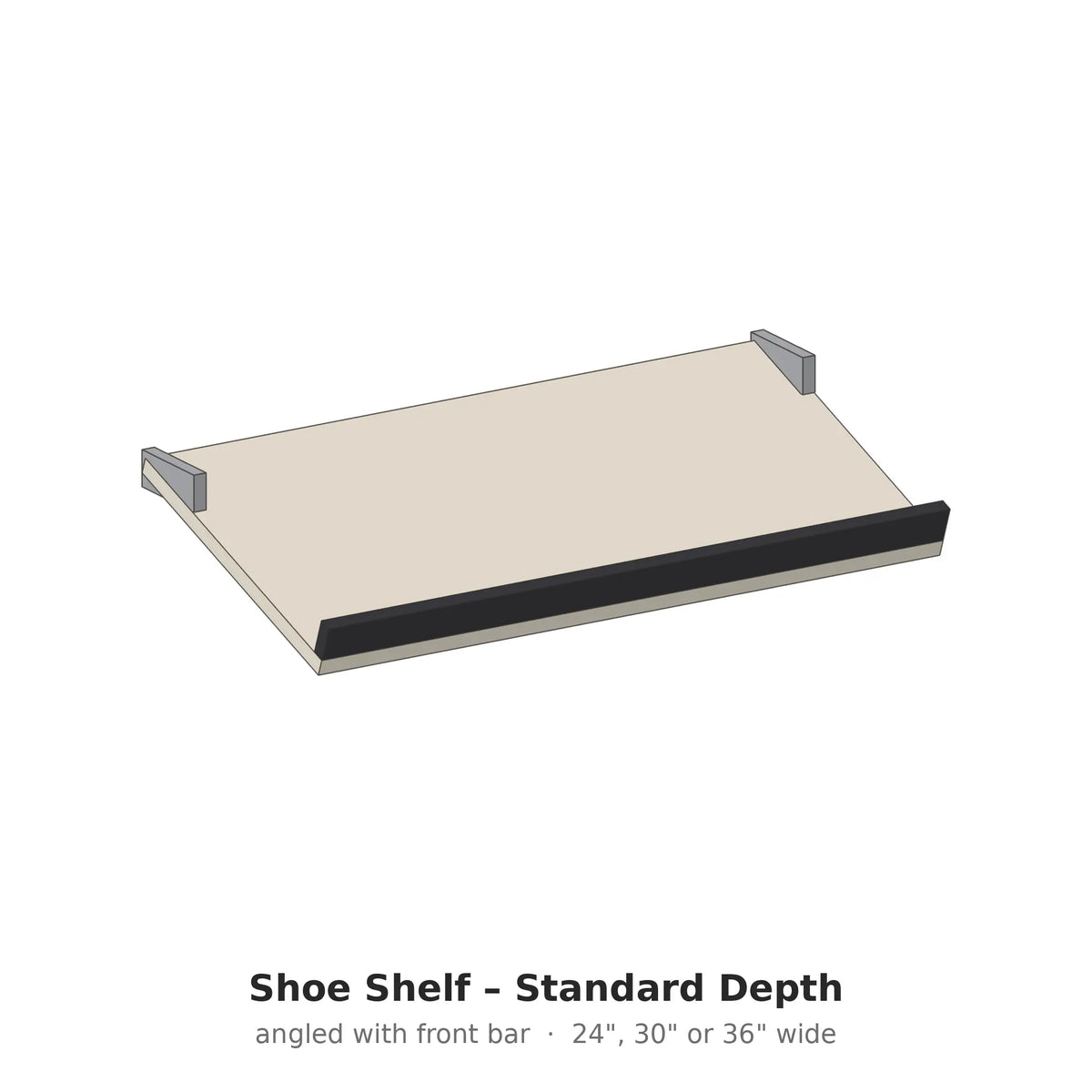 Shoe Shelf – Standard Depth – Coastal Closet