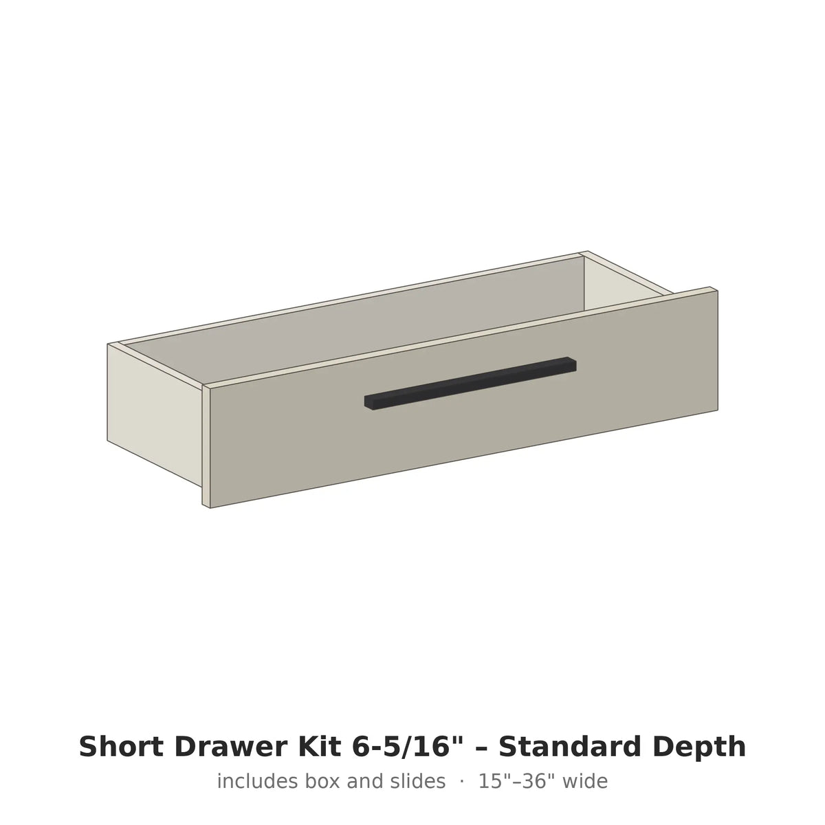Short Drawer Kit 6-5/16" – Standard Depth – Coastal Closet