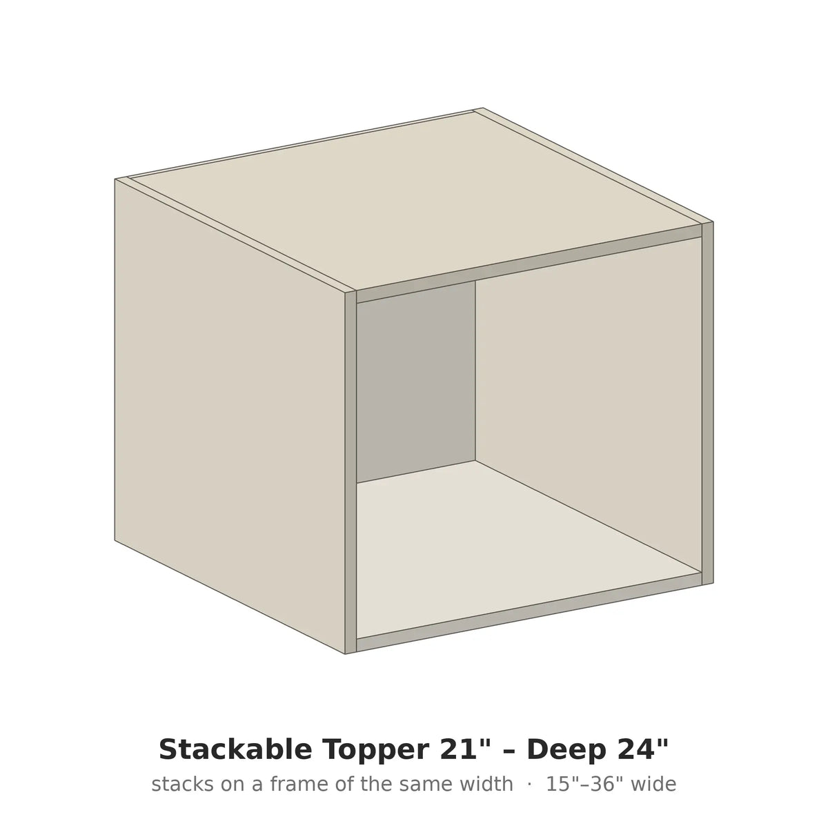 Stackable Topper 21" – Deep 24" – Coastal Closet