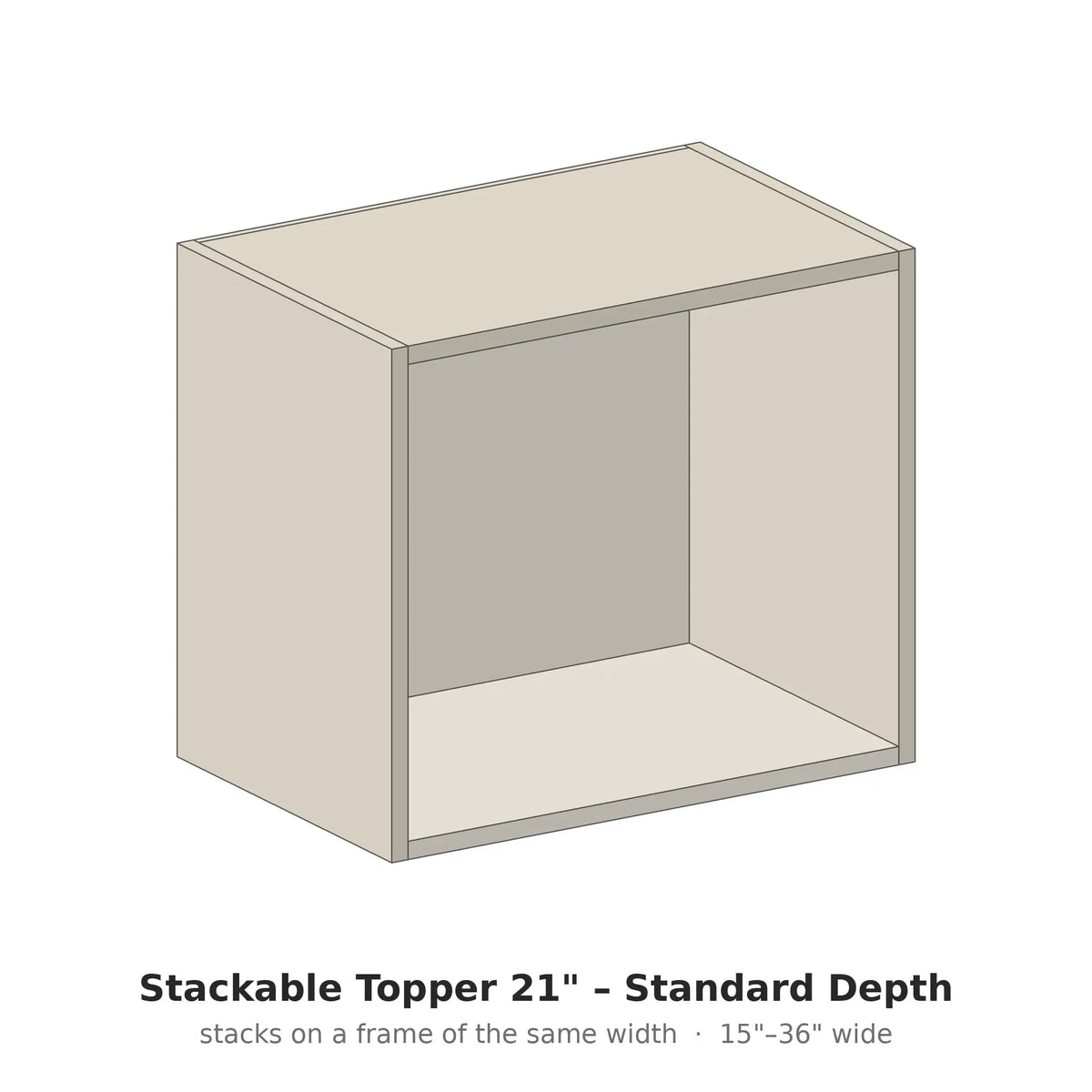 Stackable Topper 21" – Standard Depth – Coastal Closet
