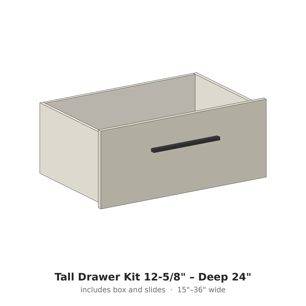 Tall Drawer Kit 12-5/8" – Deep 24" – Coastal Closet