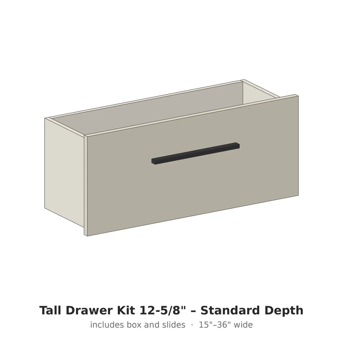 Tall Drawer Kit 12-5/8" – Standard Depth – Coastal Closet