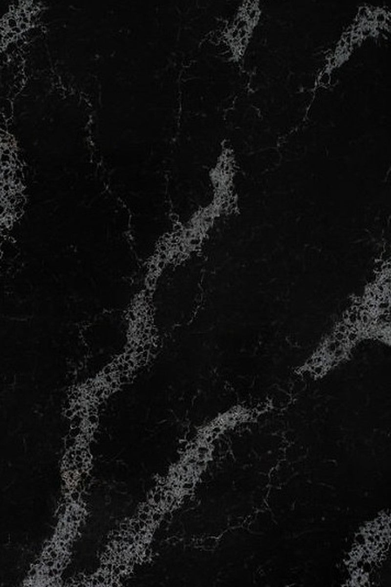 Corvo Black Quartz countertop slab