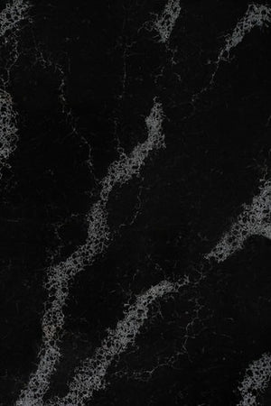 Corvo Black Quartz countertop slab