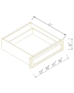 Knee Drawer Cabinet - Coastal Slim Shaker