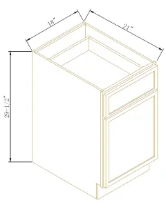 File Drawer Base Cabinet - Coastal Slim Shaker