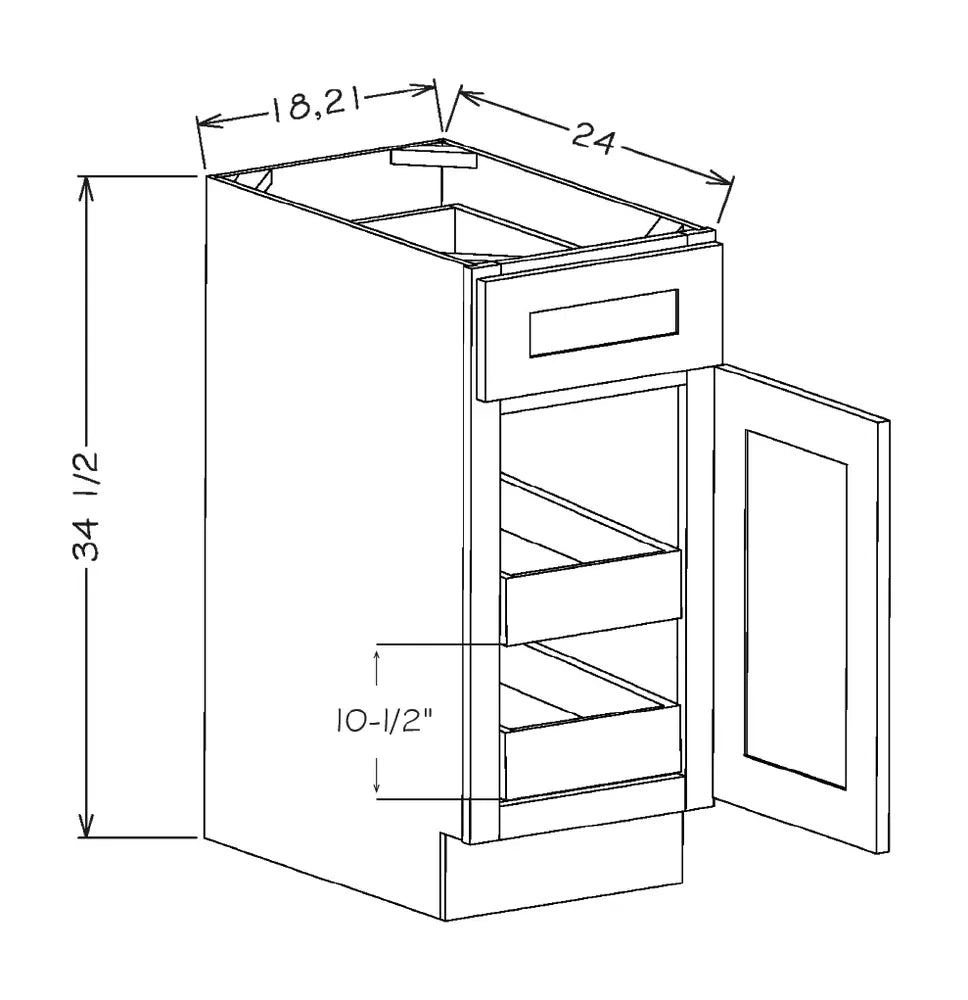 Double Rollout Shelf Base Kit - Platinum schematic