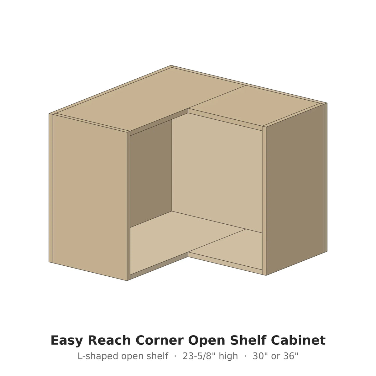 Easy Reach Corner Open Shelf Cabinet – Modern Closet
