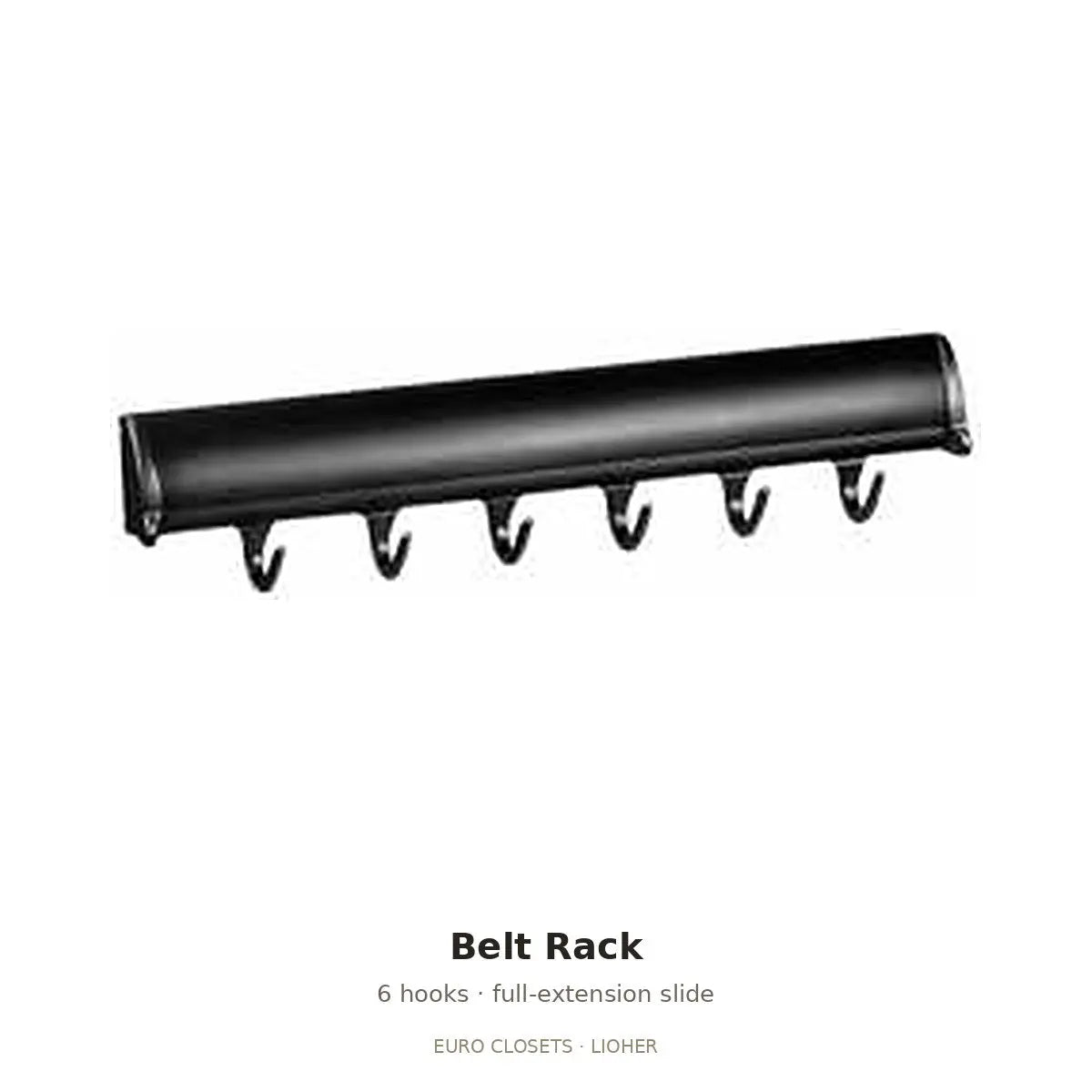 Euro Closet pull-out belt rack