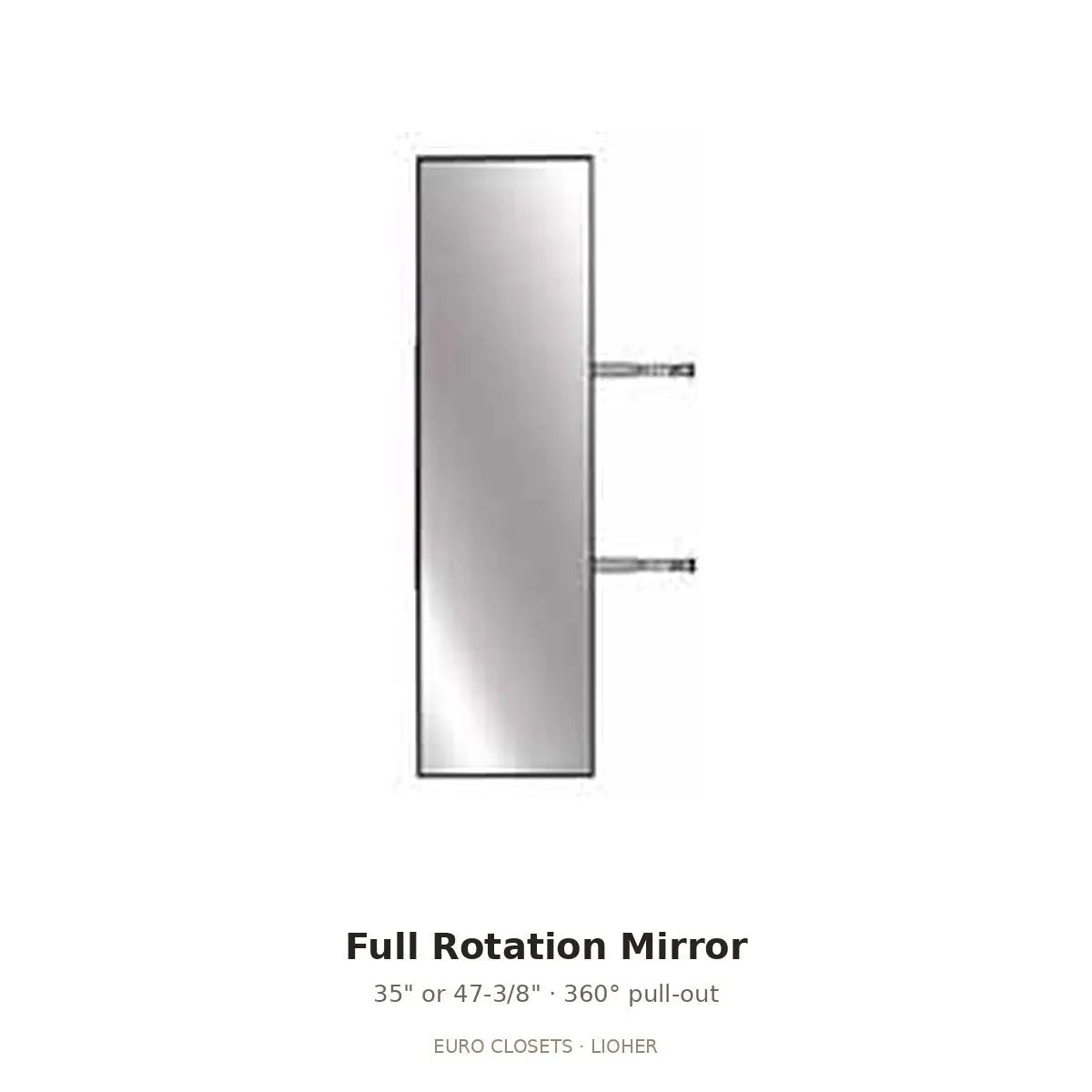 Euro Closet full rotation pull-out mirror