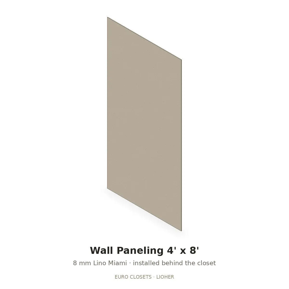 Euro Closet wall paneling 4x8 Lino Miami