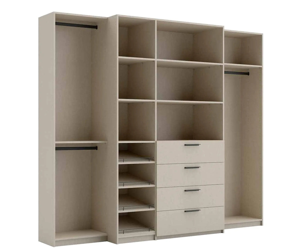 Euro Closet layout with 14 inch and 16 inch sections joined by a match panel