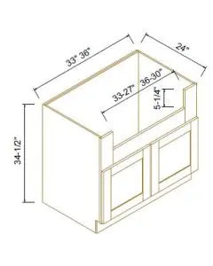 Farm Sink Base Cabinet - Coastal