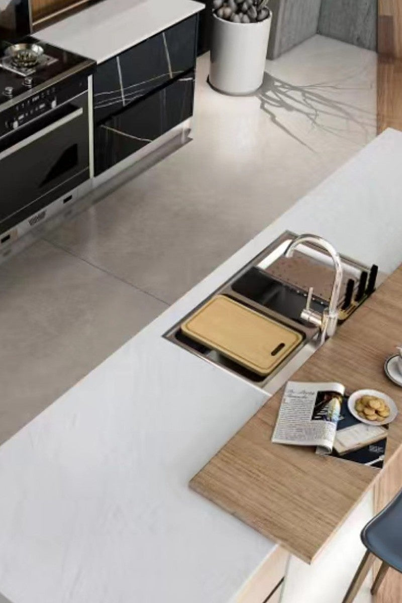 Gris Gold Quartz countertops in a kitchen