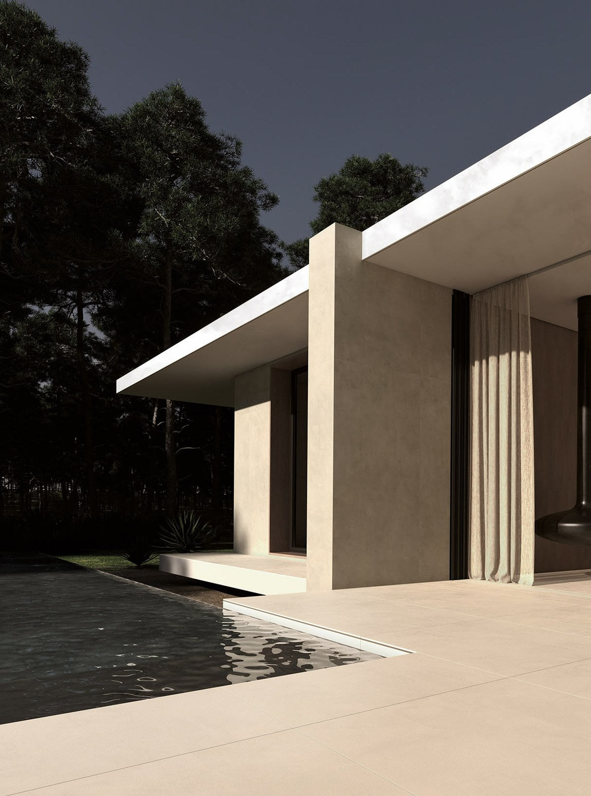 Gubi Light pool terrace porcelain tile