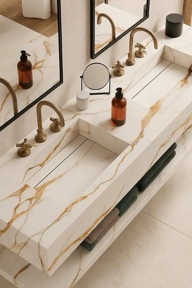 Jade Gold Quartz countertops in a kitchen