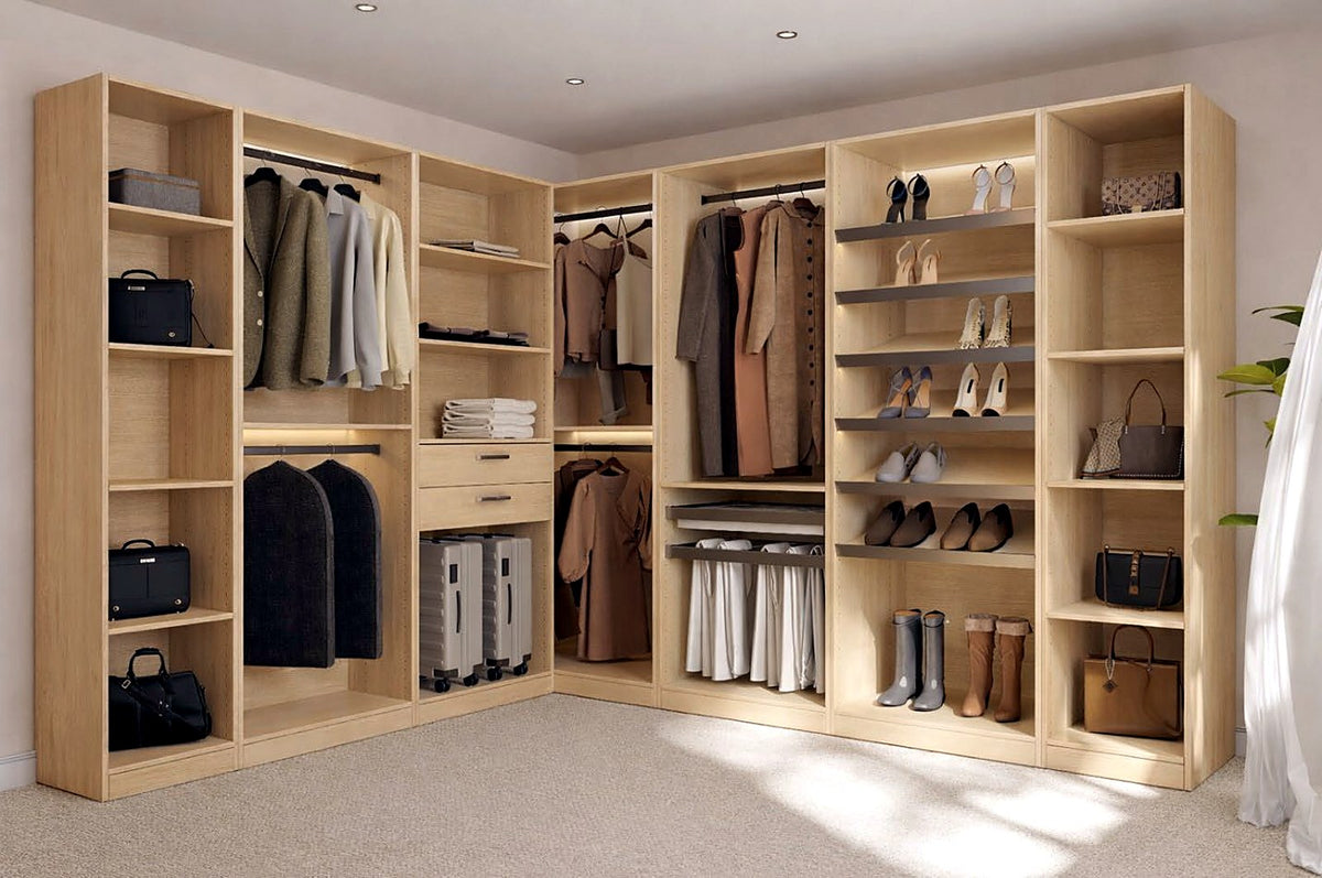 L-shaped walk-in