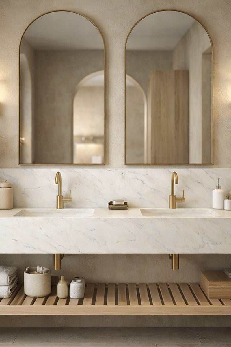 Mykonos Blue Quartz countertops in a kitchen
