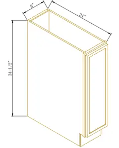 Tray Base Cabinet - Coastal Slim Shaker