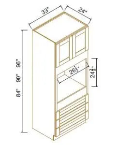 Oven Cabinet with Drawers - Coastal