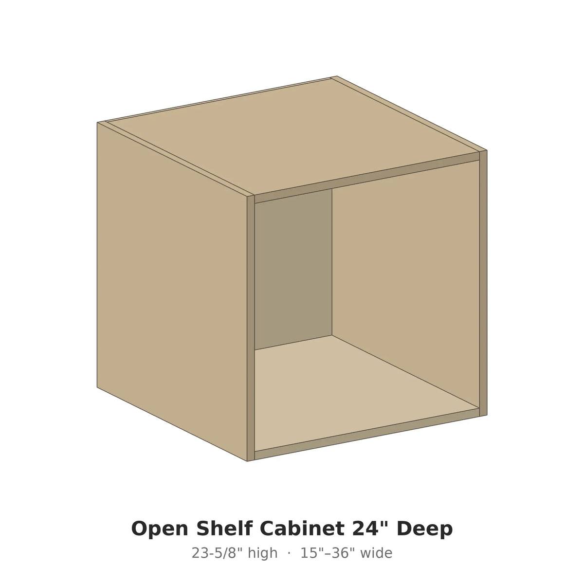 Open Shelf Cabinet 24" Deep – Modern Closet