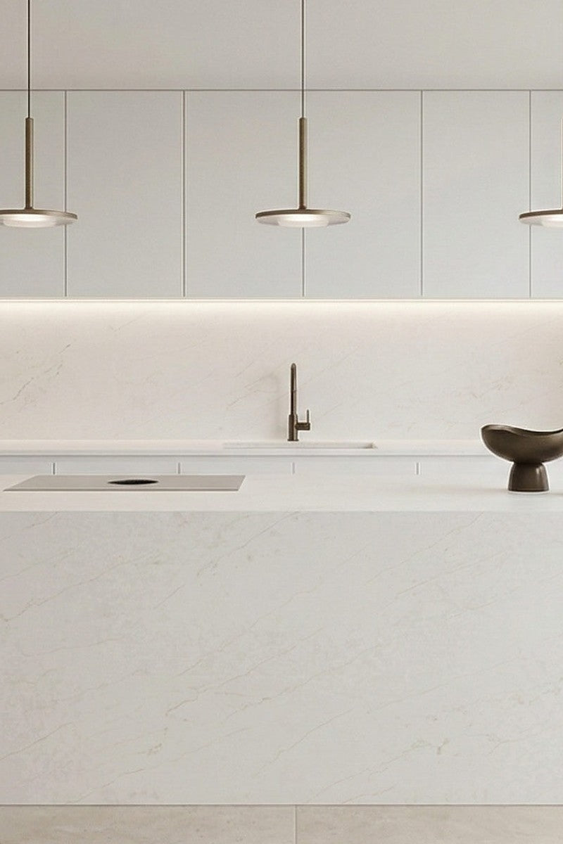 Organic Gold Quartz countertops in a kitchen