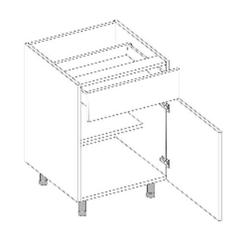 Outdoor Base Cabinet - 1 Door & 1 Drawer