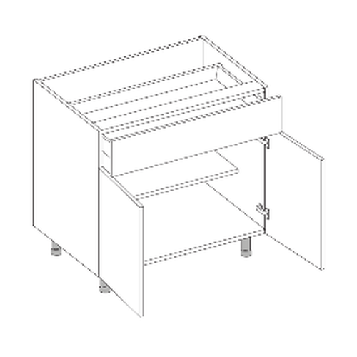Outdoor Base Cabinet - 2 Doors & 1 Drawer