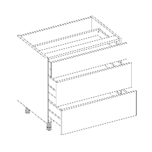 Outdoor Drawer Base - 3 Drawers