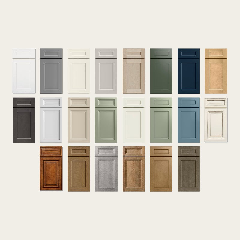 Platinum Shaker framed cabinet door colors
