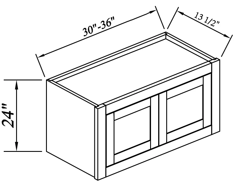 24" High Wall Cabinet - Reserve Inset - Reserve Inset Natural Oak