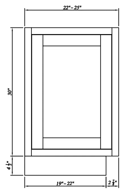 Base Decorative Door Panel - Reserve Inset - Reserve Inset Natural Oak