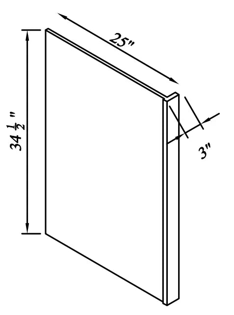 Dishwasher Return End Panel - Reserve Inset - Reserve Inset Natural Oak