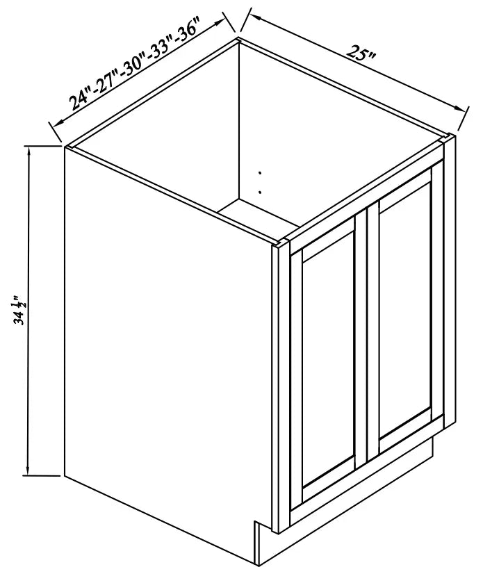 Full Height Door Base Cabinet - Reserve Inset - Reserve Inset Mocha