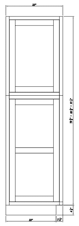 Tall Decorative Door Panel - Reserve Inset - Reserve Inset White