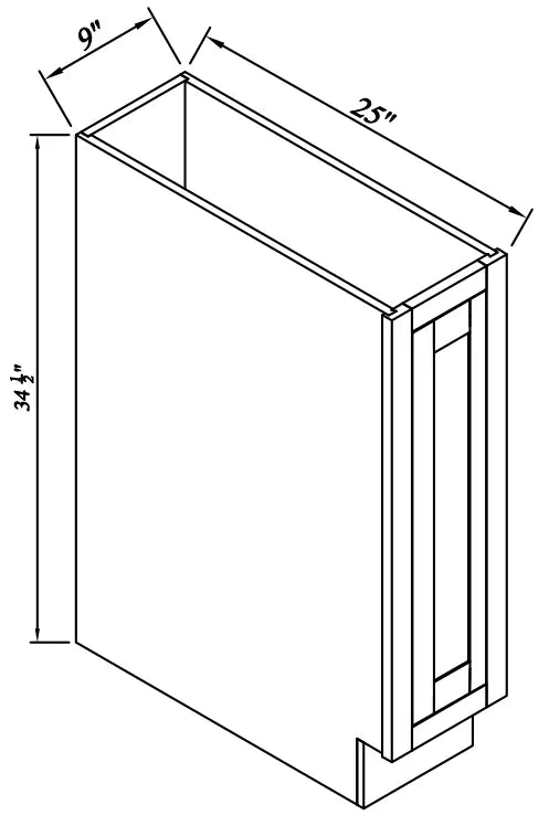 Tray Base Cabinet - Reserve Inset - Reserve Inset White
