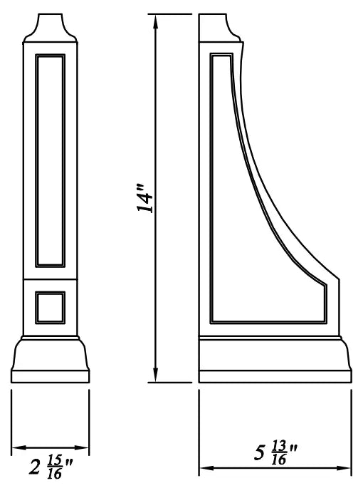 Wood Corbel - Reserve Inset - Reserve Inset White