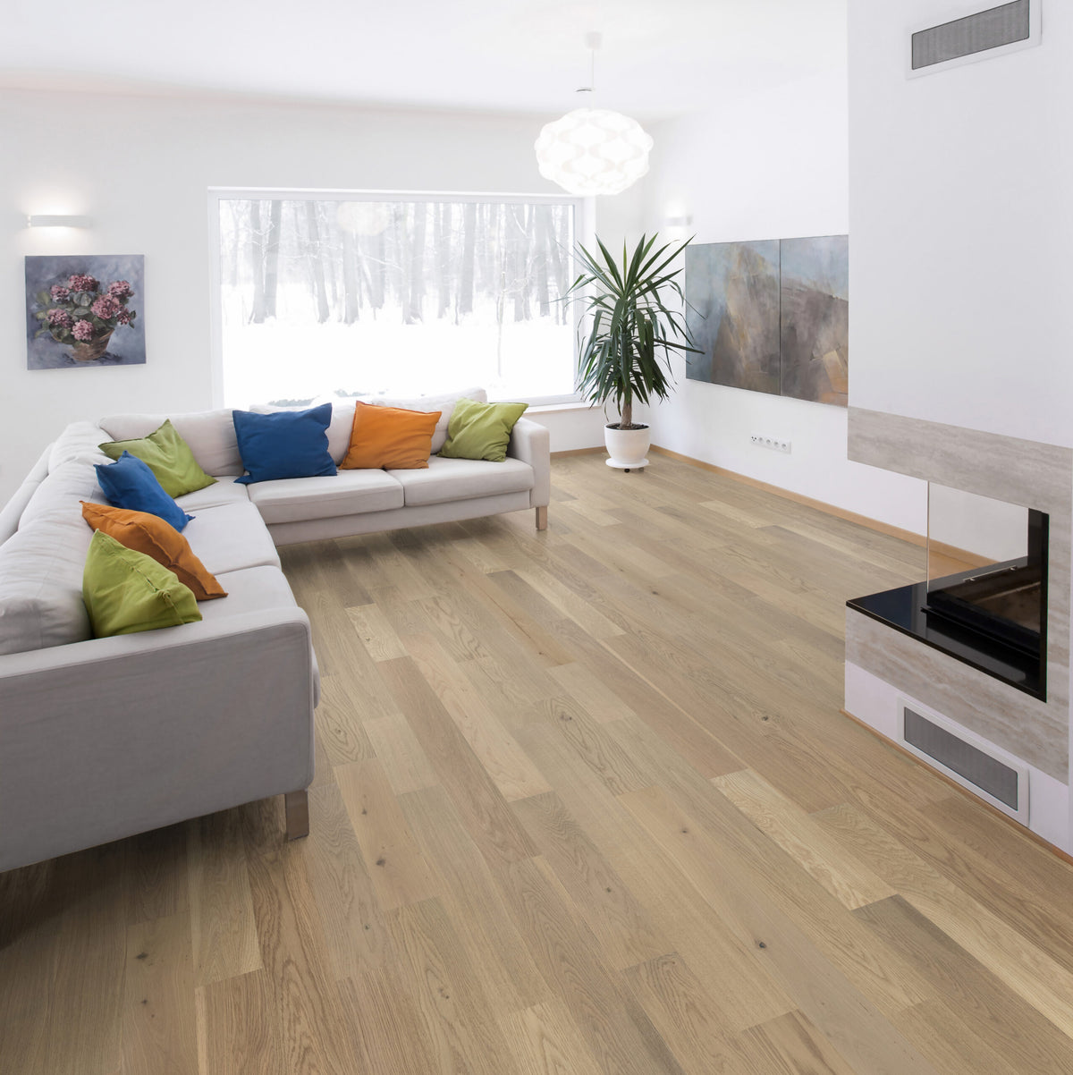 Ribadao Fra-Grance Luxe engineered hardwood flooring room scene