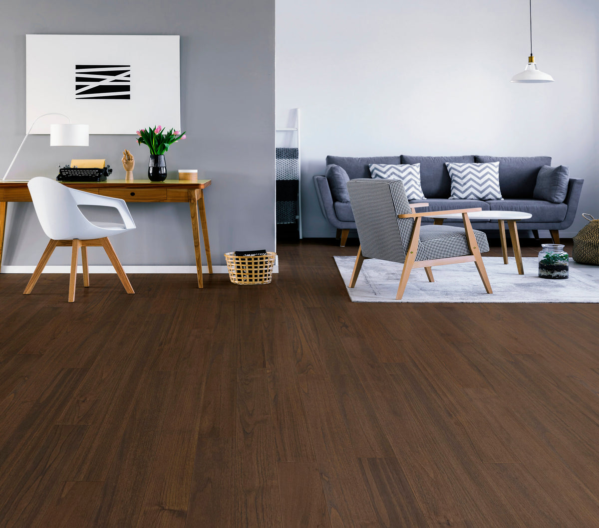 Ribadao Fra-Grance Saffron engineered hardwood flooring room scene