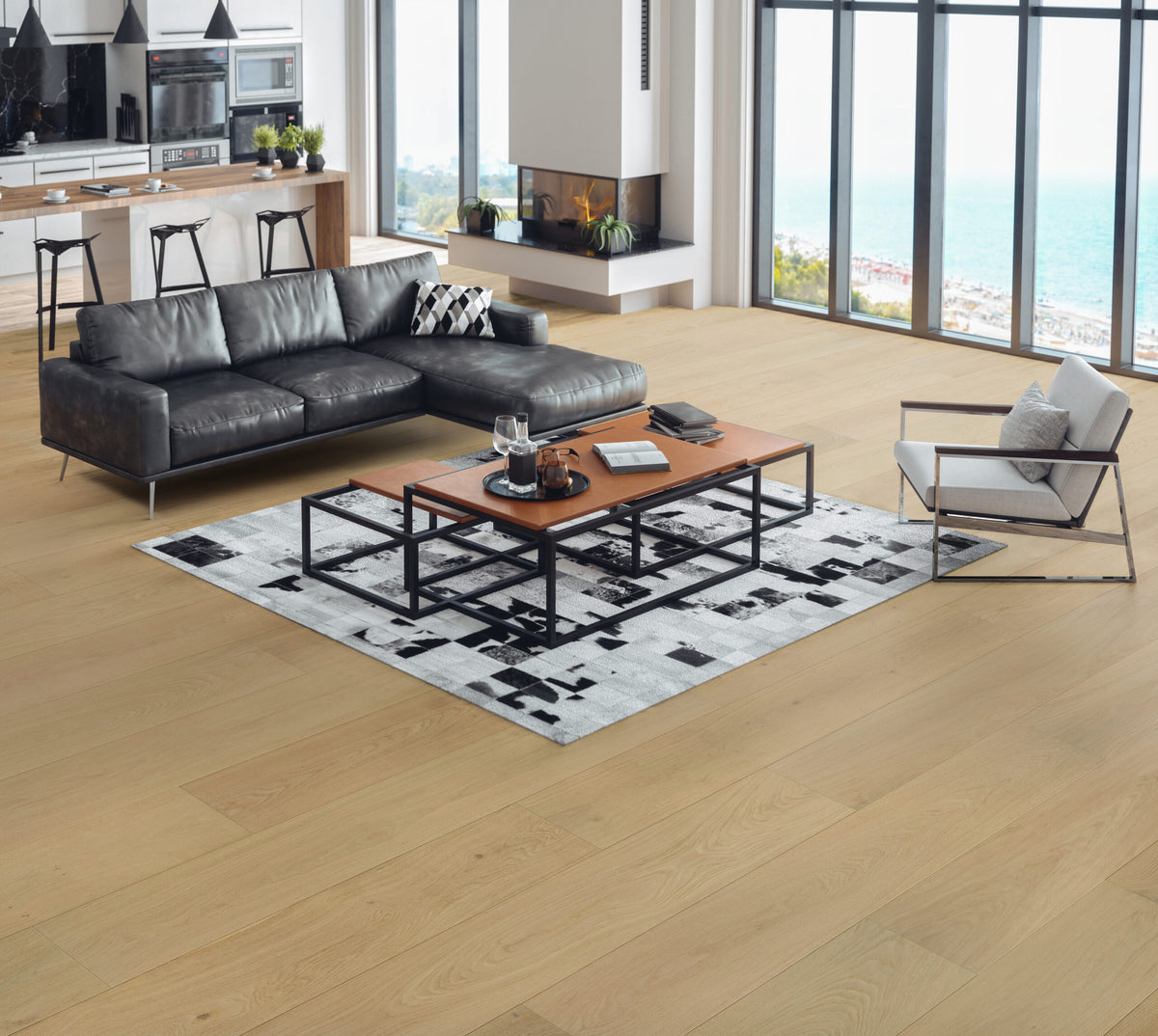 Ribadao Fra-Grance Earth engineered hardwood flooring room scene
