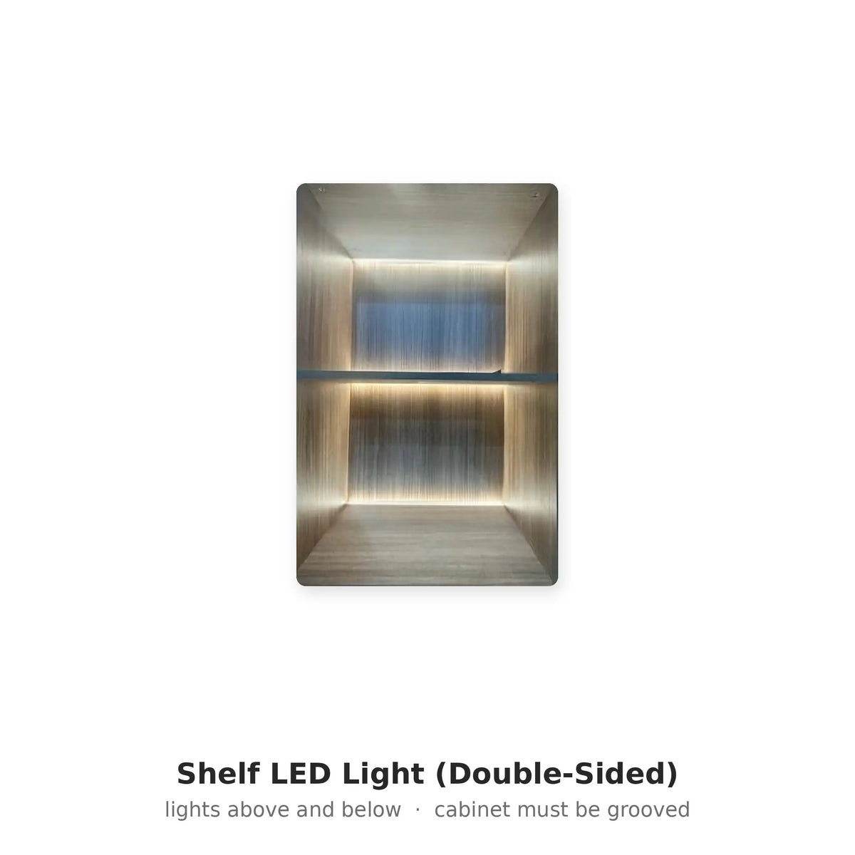 Double-sided shelf LED light – Modern Closet