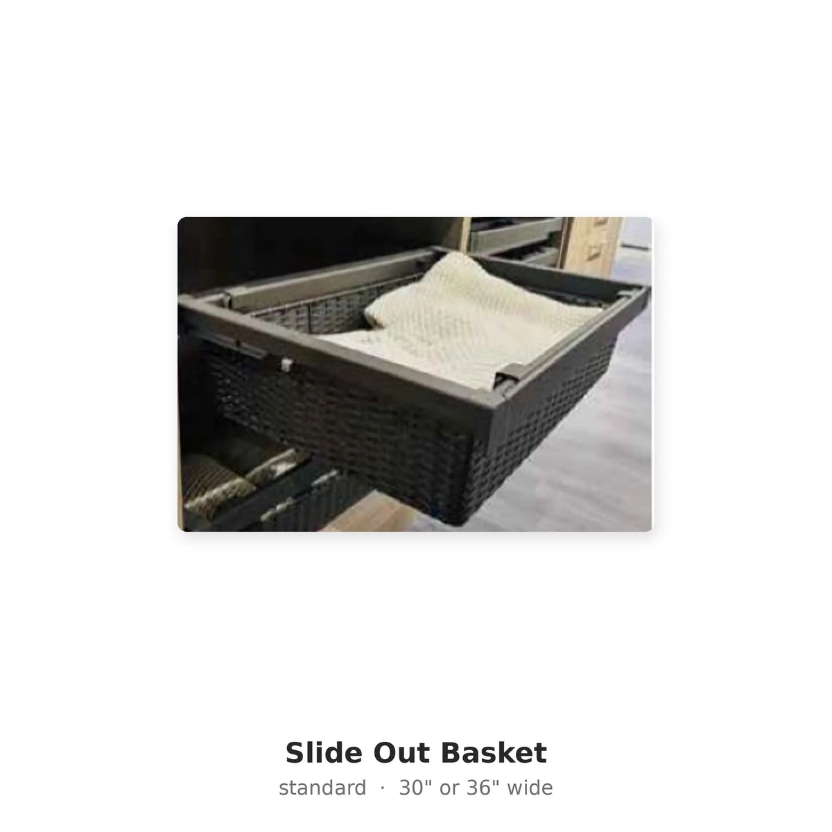 Slide Out Basket – standard – Modern Closet