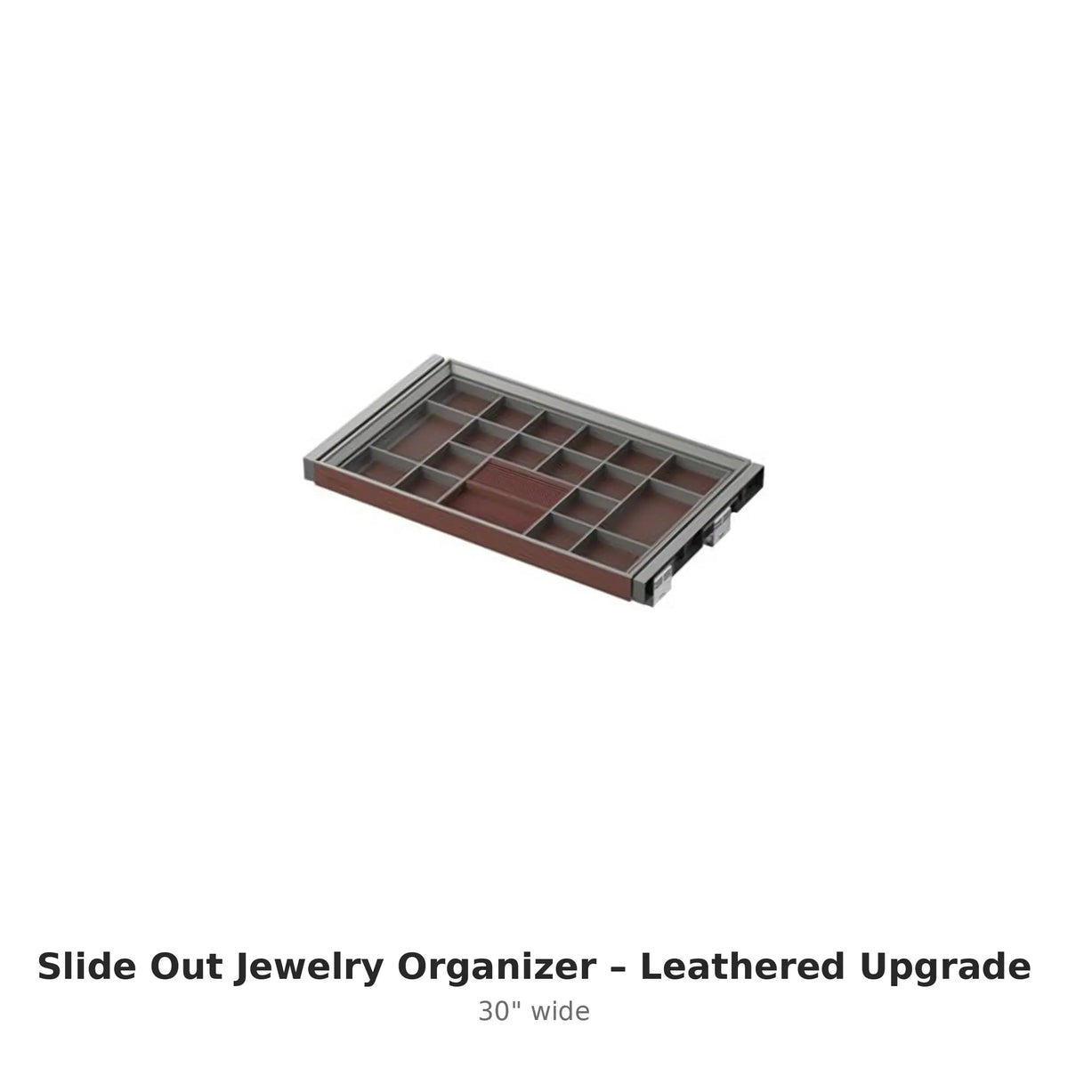 Slide Out Jewelry Organizer – leathered upgrade – Modern Closet