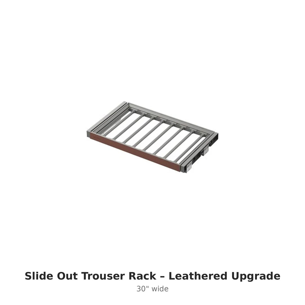 Slide Out Trouser Rack – leathered upgrade – Modern Closet