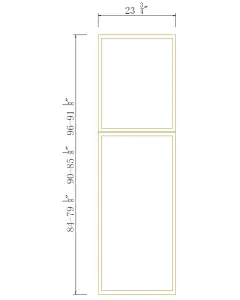 Tall Decorative Door Panel - Coastal Slim Shaker