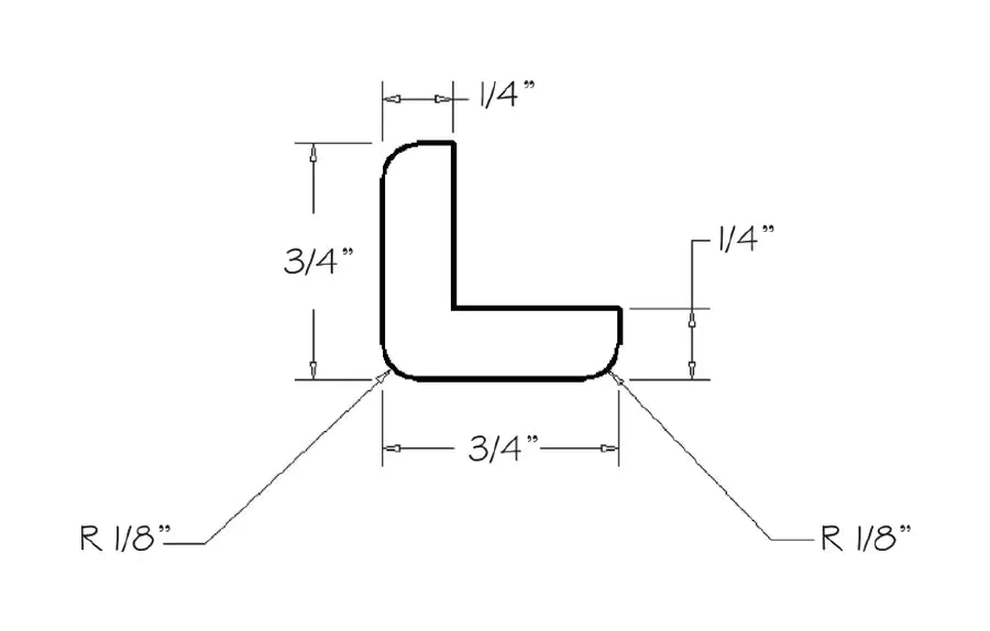 Outside Corner Moulding OCM - Platinum schematic
