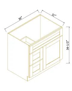 Special Size Base & Vanity Cabinets - Coastal